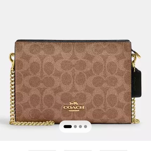 New COACH Slim Crossbody Bag In Signature Canvas - Picture 2 of 8